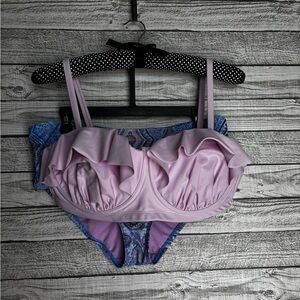 Xhilaration Pink and Blue Balconette Bra
